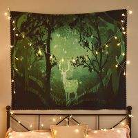 背景布拍照壁布摄影网红布画间挂毯静物拍摄相馆过生日壁挂|迷梦森林 宽200CM*150CM含六米灯送安装