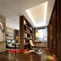 3d书房3d主播背景布快手主播背景布花椒背景|Q-083 2米宽*1.8米