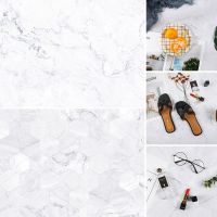 ins拍照道具背景布木板纸图片复古美食蛋糕食物烘焙摄影摆件网红|R款六边形+大理石纹双面