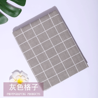 黑白格子系拍摄背景ins风拍桌布墙摄影道具拍照背景布美食摆|灰色大格 150*cm