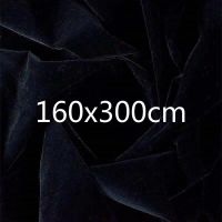 道具幕布摆背景拍摄摄影吸光布照相棚灯箱黑色植绒布拍不反光|黑色植绒布160x300cm
