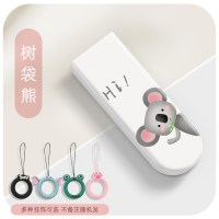 可爱女生创意正版速少女个性电脑刻字优盘32gb手机u盘电脑两用教师节礼物学生可爱萌32g|32G[树袋熊] 标配