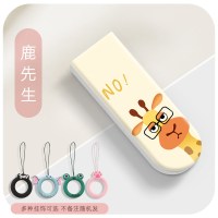 可爱女生创意正版速少女个性电脑刻字优盘32gb手机u盘电脑两用教师节礼物学生可爱萌32g|32G[鹿先生] 标配