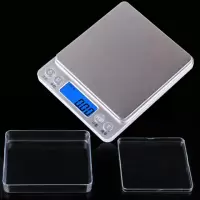 精准厨房秤家用电子称0.01g天平珠宝秤迷你克称食物称重烘焙秤0.1|500克0.01克中文双托盘 不加砝码