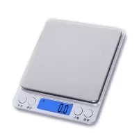 家用厨房电子秤充电秤高精准0.01珠宝称食物烘焙迷你秤克秤计|电池款3公斤0.1g 加砝码+800ml大号托盘