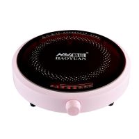 匀火电磁炉2200w家用小型宿舍学生迷你圆形火锅电池炉智能|粉色单机