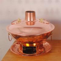 铜釜紫铜纯铜火锅插电火锅紫铜火锅电碳两用鸳鸯火锅家用两用火锅|紫铜触屏5档 32清汤锅4-6人使用
