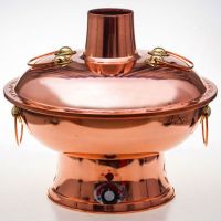 铜釜紫铜纯铜火锅插电火锅紫铜火锅电碳两用鸳鸯火锅家用两用火锅|紫铜2档 30清汤锅1-4人使用