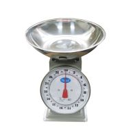 老式台秤圆盘秤机械称10公斤kg称家用食物秤厨房秤弹簧教学托盘秤|30公斤圆盘银色