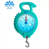 牌弹簧秤厨房迷你称重电子秤快递便携式10kg精度家用手提秤|鱼形秤深蓝色[10kg]
