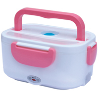 多功能电热蒸煮饭盒 插电保温电子饭盒|粉色