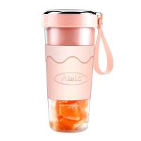 多功能充电式迷你榨汁机便捷家用料理豆浆机电动水果榨汁杯|少女粉 7.4伏动力