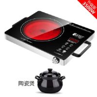 3500w爆炒电陶炉家用智能定时大炉盘火锅烧烤光波炉煮茶炉|3500W升级爆炒电陶炉+陶瓷锅