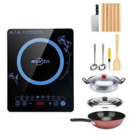 防水智能电磁炉家用触屏多功能大火力2200w电池炉灶炒菜|套餐六