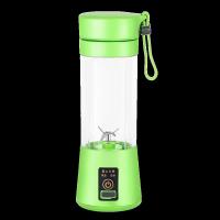 充电式榨汁机家用迷你便携式豆浆果汁杯多功能炸水果蔬菜小型电动|绿色 2页塑料杯身[动力小.无礼品]