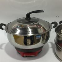 圣多星八代多功能不锈钢电热锅30cm 32cm 34cm电火锅电炒锅|36cm无屉加厚电热锅无屉配置