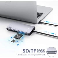 1拓展坞以太网端口60wpd供电mi4ktype-c8合集线器sdtf读卡