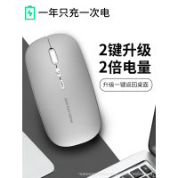 mac办公静音薄滑鼠可充电式联想华硕微软通用非女生可爱无线蓝牙双模鼠标电池无声笔记本电脑无限