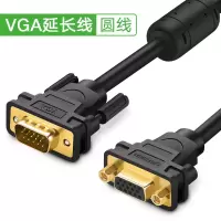 显示屏加m3+9清传输线数据线线台式电脑显示器连接线510视频线延长线2015主机投影仪长|vga公对母延长线圆线 1米