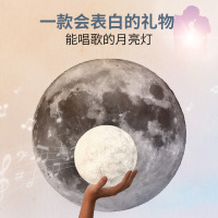 便携式小夜灯台灯带无线蓝牙彩灯小型少女音炮创意可爱月球月亮复古音箱3d迷你智能音响连手机环绕家用