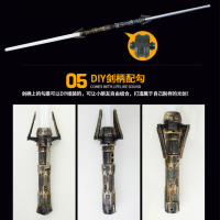 星球大战光剑玩具剑激光剑玩具发光宝剑儿童4刀剑5男孩6-7岁8以上|七色透明款(两只)变色不伸缩组合