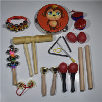乐器教材幼儿园婴儿童早教音乐课教具沙锤套装组合|红色音乐11件套