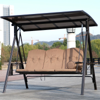 户外秋千吊椅阳台摇椅荡秋千椅双人家用室外休闲吊篮网红庭院秋千|G款班里夫三人秋千