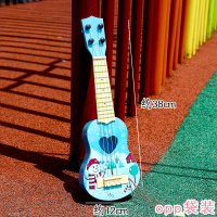 儿童吉他可弹奏男孩网红女孩迷你尤克里里仿真乐器小提琴|冰雪蓝色OPP袋装