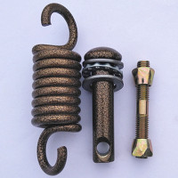 吊椅配件吊篮弹簧秋千挂钩插销消音器吊勾轴承安全扣勾子吊篮配件|金色单人全套