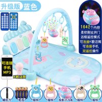脚踏钢琴婴儿健身架器哄娃神器宝宝新生儿音乐0-1岁|升级蓝970内容(双遥控672内容投影船+可连接手机mp3+麦克风)