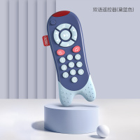 手机 婴儿0-1岁可咬音乐儿童遥控器男女孩宝宝仿真电话|双语遥控器（黛蓝色）