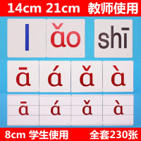 一年级小学生汉语拼音大卡片带四声调无图教师教学识字学习教具
