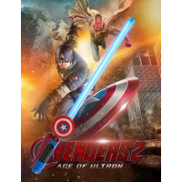 复联小黄人米奇变形金刚钢铁侠奥特儿童电动发光剑男孩玩具激光|美国队长送电池