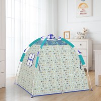 儿童帐篷游戏屋室内折叠宝宝分床神器小公主城堡男孩秘密基地|儿童帐篷机器人折叠款(涤纶布)