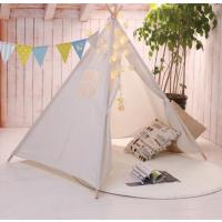 降价了!儿童游戏室内帐篷 印第安儿童帐篷室内游戏屋儿童玩具|1.6米白