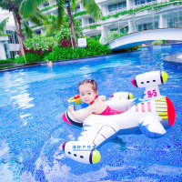 网红水上坐骑充气儿童坐圈游泳圈宝宝座圈婴儿飞机方向盘加厚3岁