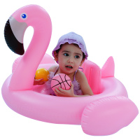 游泳圈儿童火烈鸟黄鸭子水上充气动物坐骑浮床