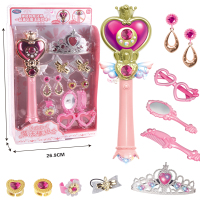 仙女棒公主巴啦拉魔仙棒女孩儿童闪光音乐魔法棒投影星空|新乐琪套装