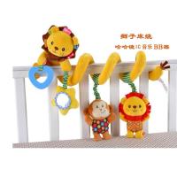 新生宝宝多功能音乐动物车挂饰床绕吊摇铃婴儿毛绒63个月|狮子床绕IC音乐BB器镜