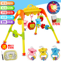 0-1岁新生儿健身架 婴幼儿3-6-12个月儿童宝宝音乐早教健身器|[苹果投影音乐标准充电版]