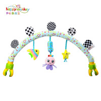 新生儿床铃床挂婴儿推车挂件 宝宝音乐车夹摇铃安全座椅|HAPPY海洋车夹(带风铃)
