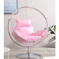透明泡泡椅网红玻璃球室内吊椅吊篮吊球太空椅北欧户外秋千民宿|地球仪款（PVC材质送坐垫地毯