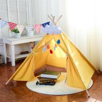 ins儿童帐篷印第安室内游戏屋公主玩具屋小房子宝宝礼物拍照道具|黄色1.6米