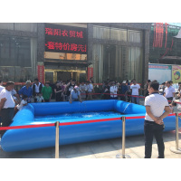 充气水池儿童游泳池成人大型户外水上乐园充气钓鱼池戏水池围栏|4*5*0.6(加厚)