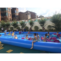 充气水池儿童游泳池成人大型户外水上乐园充气钓鱼池戏水池围栏|5*10*0.6(加厚)