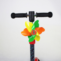 儿童自行车宝宝滑板车飘带童车户外旋转单车彩带装饰玩具配件|短杆三色桔