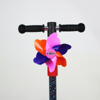 儿童自行车宝宝滑板车飘带童车户外旋转单车彩带装饰玩具配件|短杆三色粉