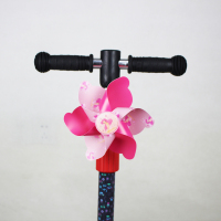 儿童自行车宝宝滑板车飘带童车户外旋转单车彩带装饰玩具配件|短杆粉色公主
