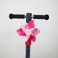 儿童自行车宝宝滑板车飘带童车户外旋转单车彩带装饰玩具配件|短杆粉色公主