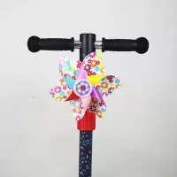 儿童自行车宝宝滑板车飘带童车户外旋转单车彩带装饰玩具配件|短杆六色碎花